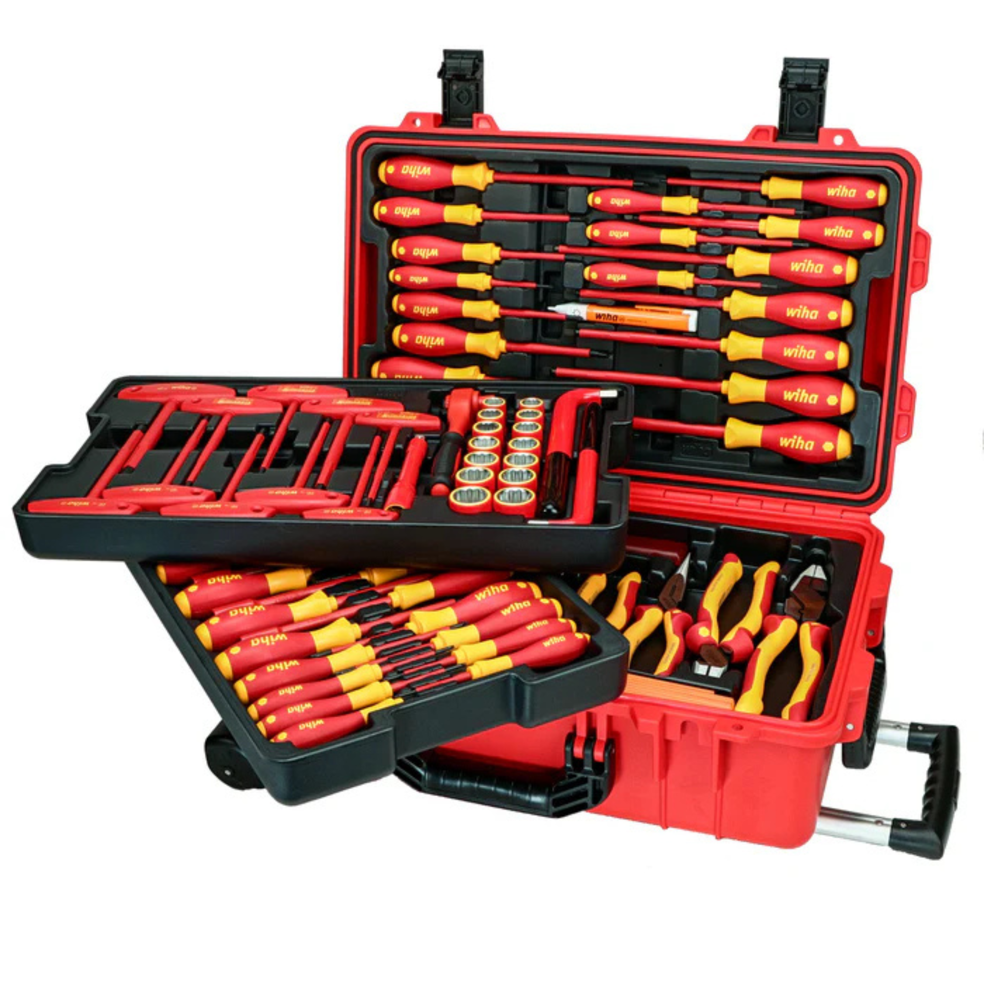 Wiha Tools 80 Piece Master Electrician's Insulated Tools Set in Rolling Hard Case from Columbia Safety